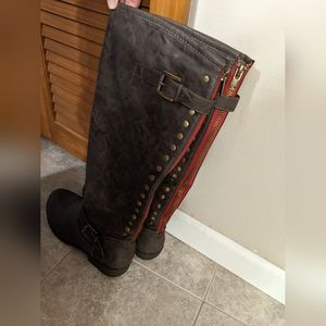 Bamboo montage 83 studded knee high boots